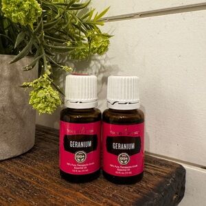 New - Young Living Geranium Essential Oil - 2x 15ml, NEW